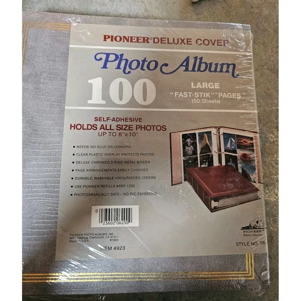 3x Vtg NOS Unused Self Adhesive Photo Album‎ 3 Ring Binder 100 Pages